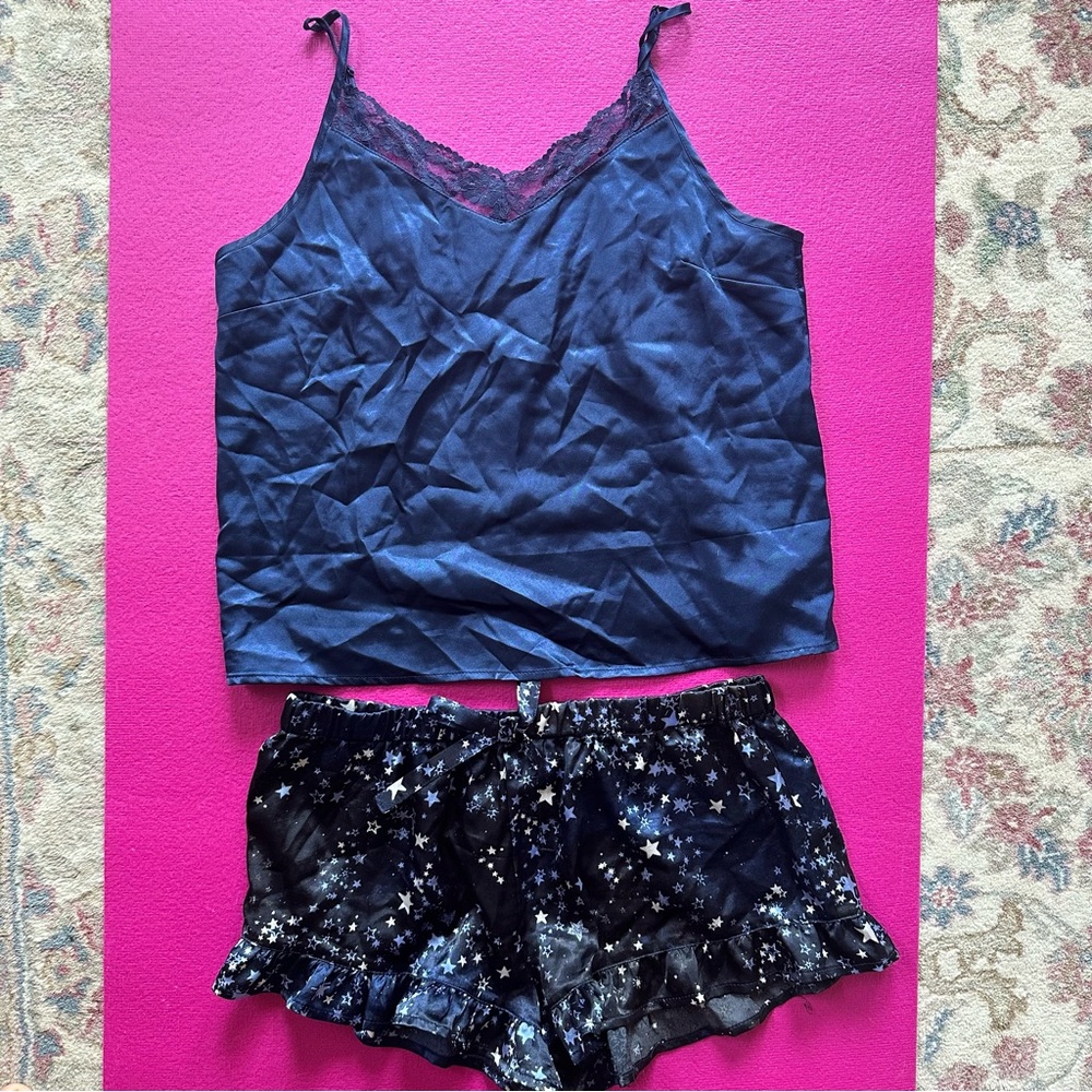 Adore Me Satin Pajama Shorts Set